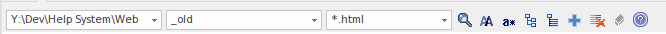 Debug search toolbar in Sparx Systems Enterprise Architect.