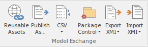 Part of the Publish ribbon in Sparx Systems Enterprise Architect.