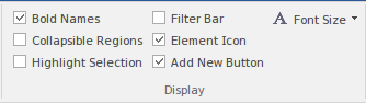 Part of the Specification Manager ribbon in Sparx Systems Enterprise Architect.