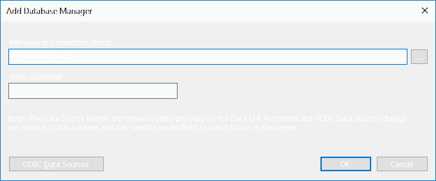 Defining a connection to a Firebird database