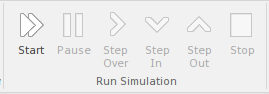Part of the Simulate ribbon in Sparx Systems Enterprise Architect.