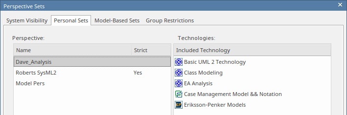Creating a personal perspective in Sparx Systems Enterprise Architect. Creating a personal perspective in Sparx Systems Enterprise Architect.