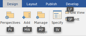 On holding down the Alt key, the ribbon will show the shortcut keys for all the commands. On holding down the Alt key, the ribbon will show the shortcut keys for all the commands.