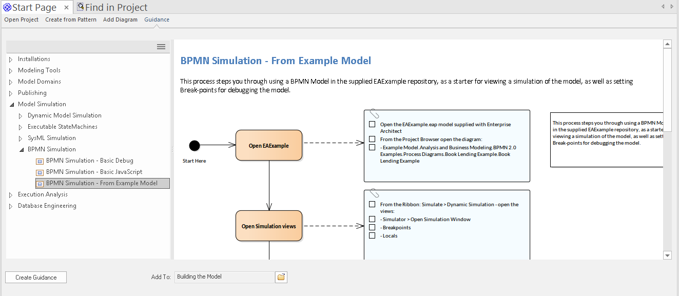 Showing the Process Guidance Pattern dialog in Sparx Systems Enterprise Architect. Showing the Process Guidance Pattern dialog in Sparx Systems Enterprise Architect.