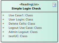 A Reading List Artifact element listing six elements whose contents can be read in the Document window. A Reading List Artifact element listing six elements whose contents can be read in the Document window.