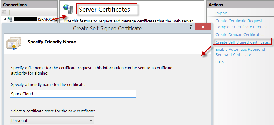 In order to run the HTTPS service you must set up a security certificate in IIS. In order to run the HTTPS service you must set up a security certificate in IIS.