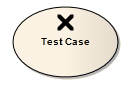 A Test Case element which is a stereotyped Use Case. A Test Case element which is a stereotyped Use Case.