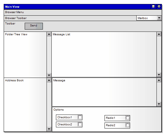 Example of a User Interface Diagram in Sparx Systems Enterprise Architect. Example of a User Interface Diagram in Sparx Systems Enterprise Architect.