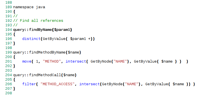 Examples of the mFQL intellisense query language Examples of the mFQL intellisense query language