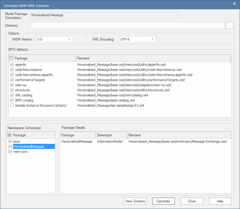 Enterprise Architect - Generating schema files from NIEM 5 model.<br /> Enterprise Architect - Generating schema files from NIEM 5 model.<br />