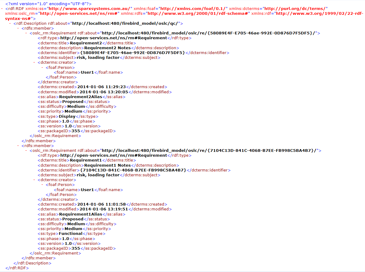 Example response to a Query Capability request. Example response to a Query Capability request.