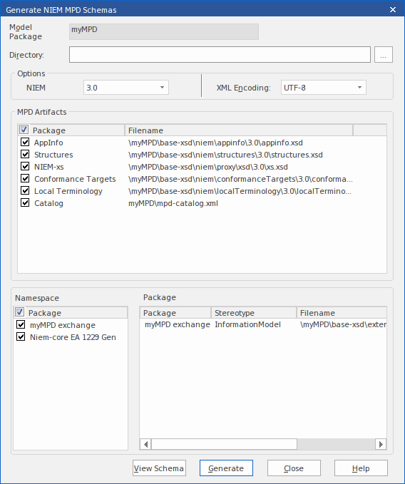 NIEM Schema configuration in Enterprise Architect NIEM Schema configuration in Enterprise Architect