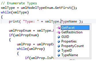Intellisense is presented when using Schema Composer automation interfaces in scripts Intellisense is presented when using Schema Composer automation interfaces in scripts