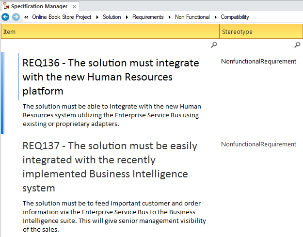 Creating Non-Functional Requirements in the Specification Manager in Sparx Systems Enterprise Architect. Creating Non-Functional Requirements in the Specification Manager in Sparx Systems Enterprise Architect.