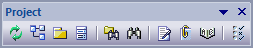 Project toolbar in Sparx Systems Enterprise Architect. Project toolbar in Sparx Systems Enterprise Architect.