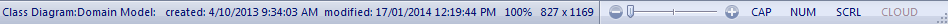 Status Bar in Sparx Systems Enterprise Architect. Status Bar in Sparx Systems Enterprise Architect.