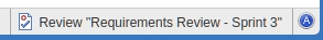 The joined review element's name is added to the status bar. The joined review element's name is added to the status bar.