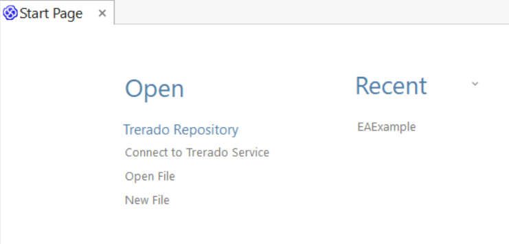 Trerado Start Page