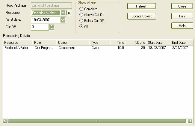 Resource and Task Details
