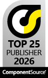 Top 25 Bestselling Publisher in the ComponentSource 2026 Awards