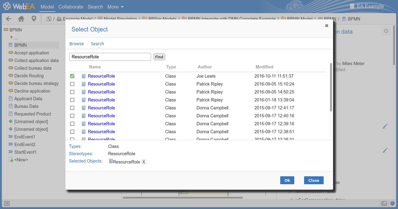 Select objects for RefGUID tags